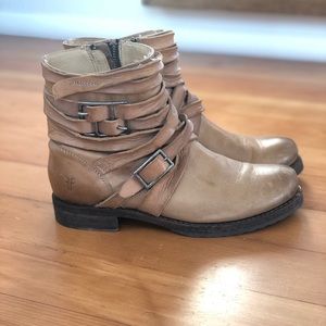 Frye Veronica distressed strappy ankle boot